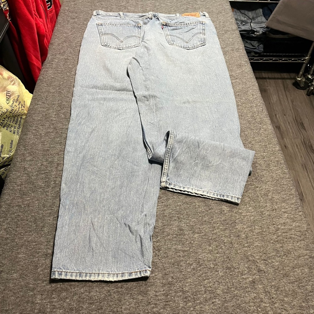 Levis 560 Comfort Fit Light Wash Baggy Denim Jeans W40 L34 Mens Blue